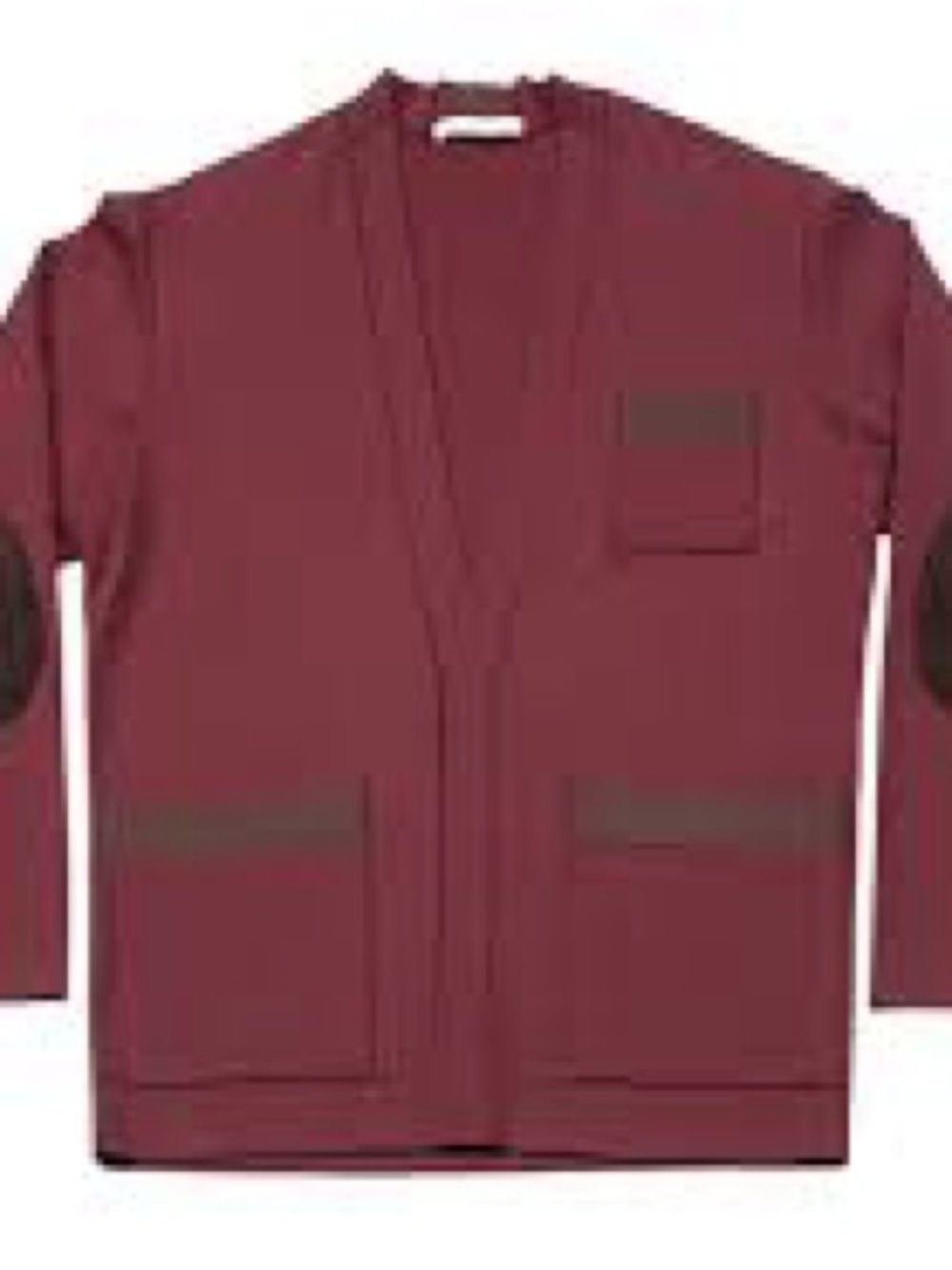 Costello Tagliapietra Burgundy Knit V-Neck "Perfect Cardigan" Jacket size 3